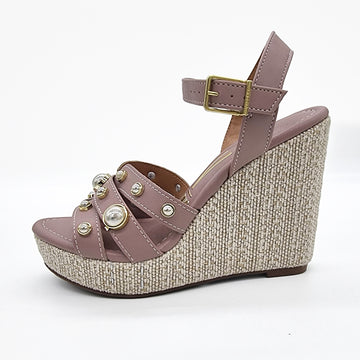 Vizzano 6283-2117 Studded Wedge Sandal in Taupe